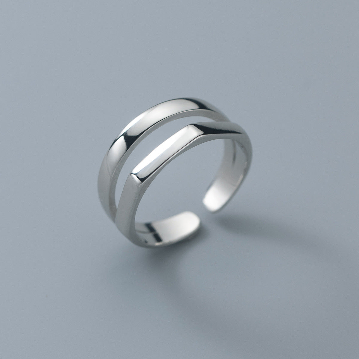 S925 Silver Double Layer Ring
