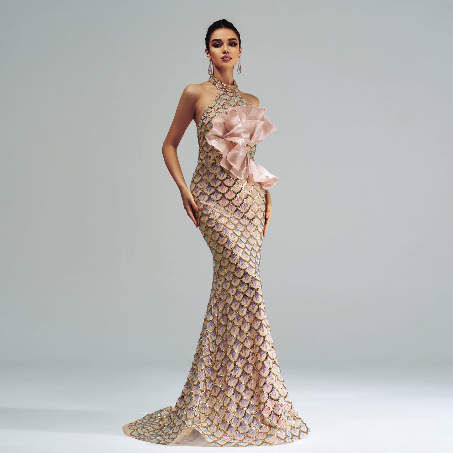 Sequined Mermaid Gown