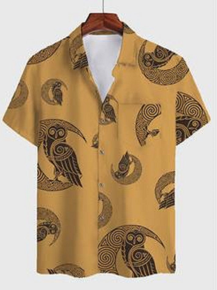 Men's Plus Size Printed Cardigan