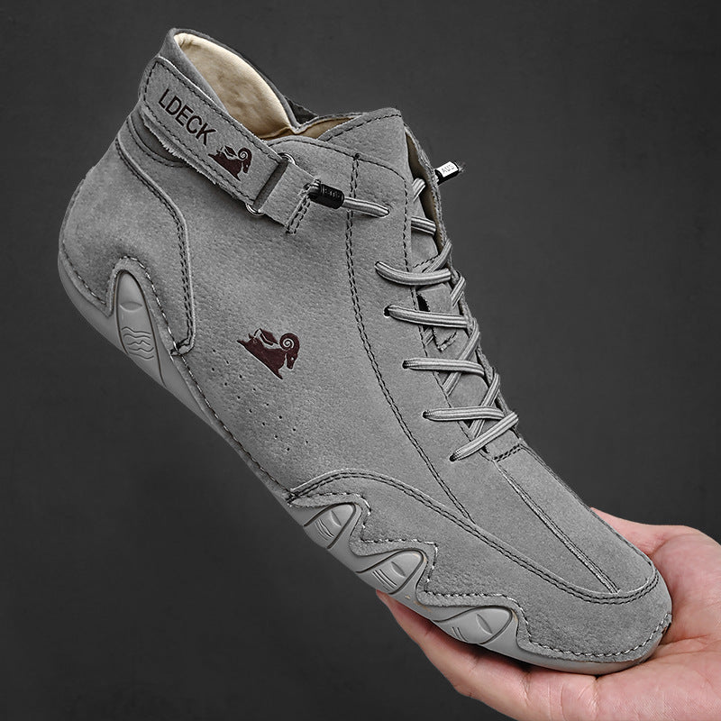Men's High-Top Casual Fleece Cotton Shoes