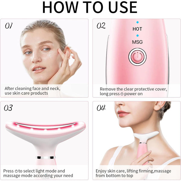 Facial & Neck Massager Device