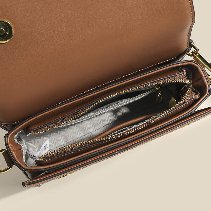 Plaid Chain Crossbody Bag