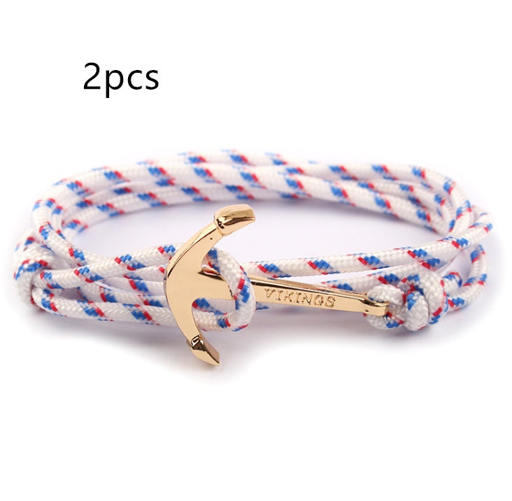 Black Pirate Anchor Hand Strap Bracelet – Gift
