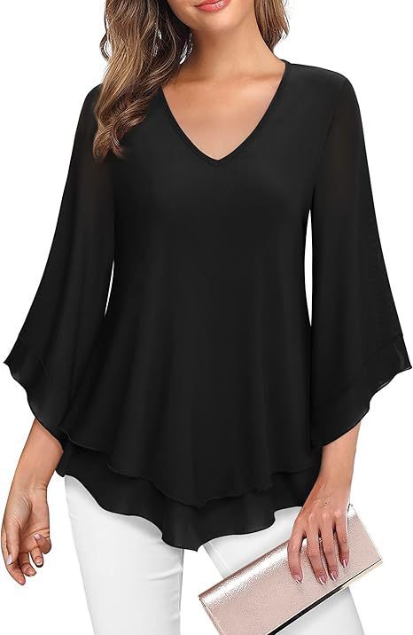 Chic Summer Flare Sleeve Top
