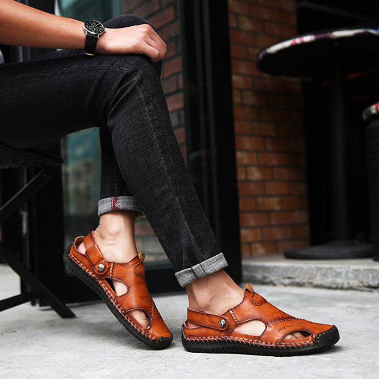 Men's Summer Closed-Toe Adjustable Sandals