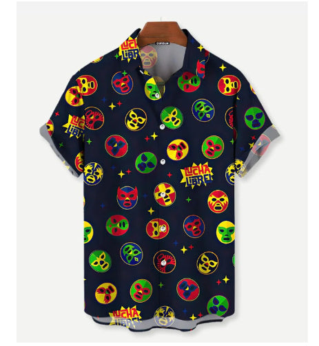 Halloween Print Loose Men's Shirt