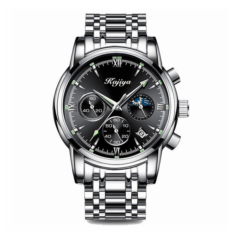 Men’s Luminous Waterproof Steel Calendar
