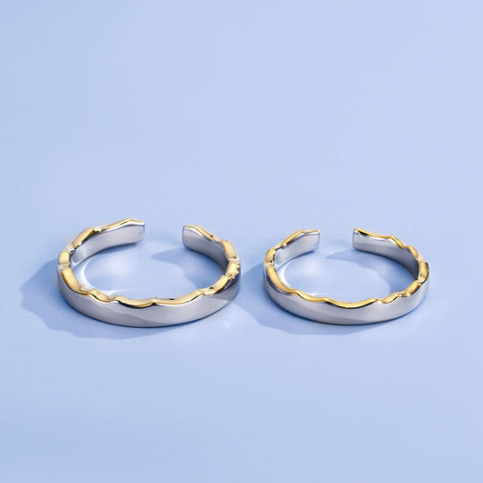 S925 Silver Haoyue Sea Couple Ring