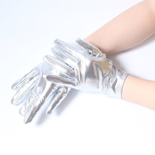 Women’s Short Punk Leather Gloves