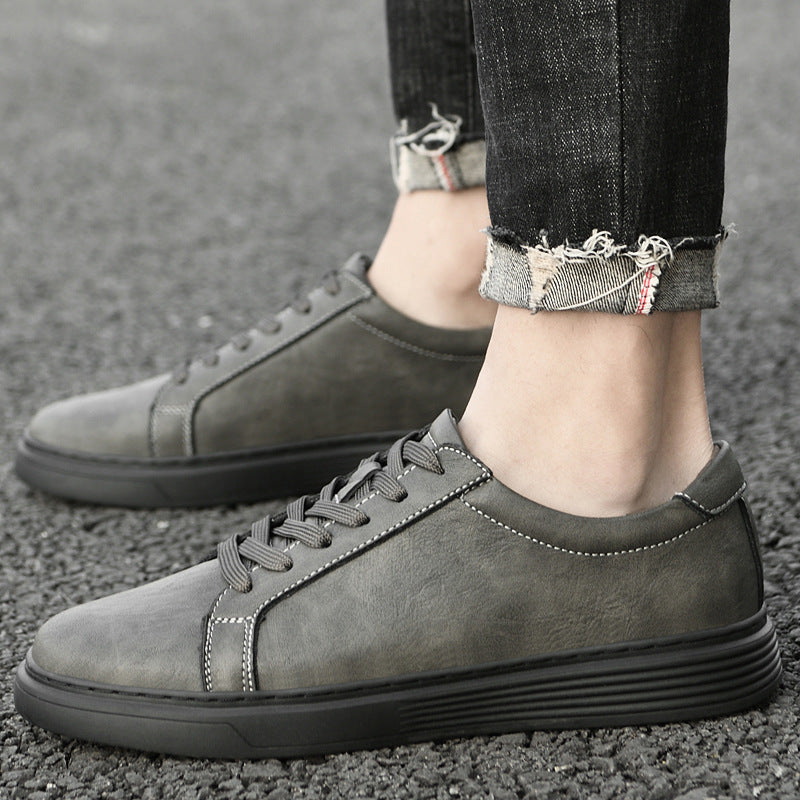 Plus Size Frosted Cowhide Men's Sports Shoes