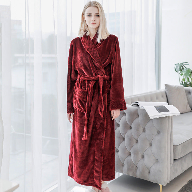 Thick Flannel Fashion Bathrobe