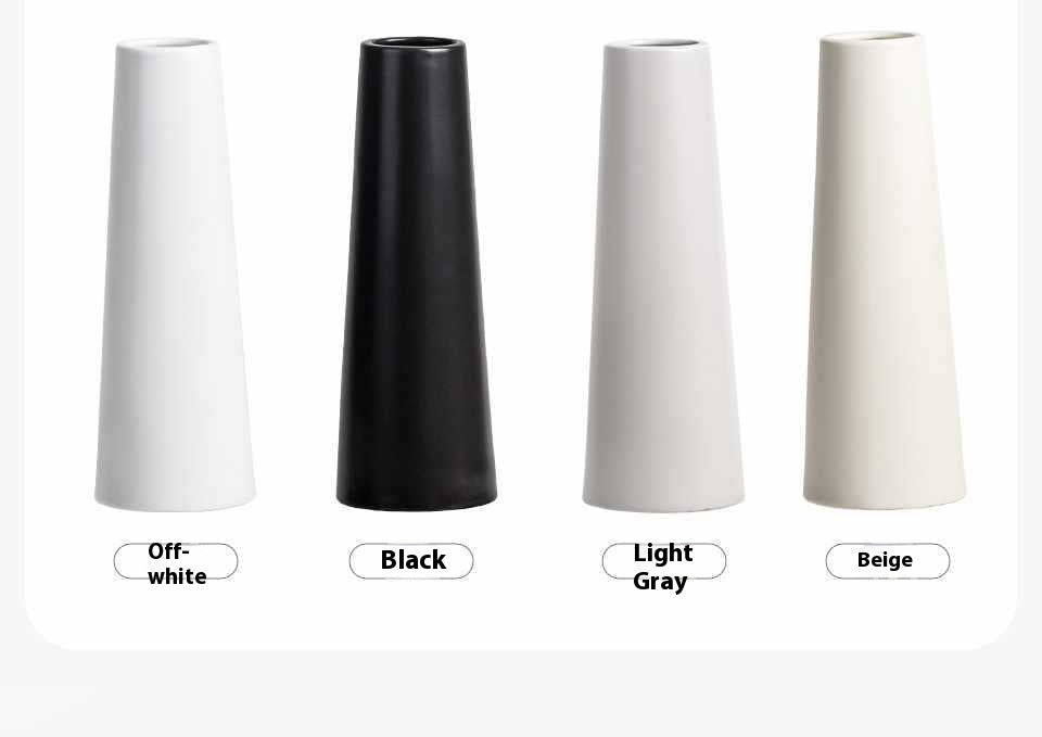 Narrow-Mouth Tulip Ceramic Vase