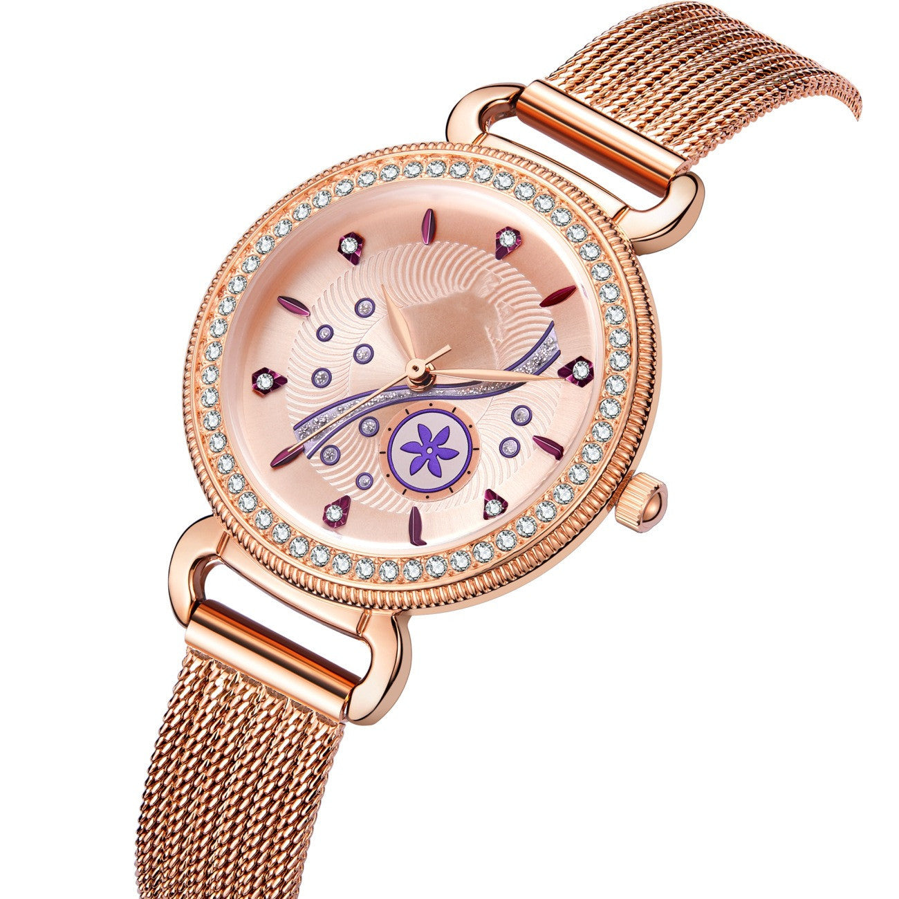 Diamond Steel Mesh Watch