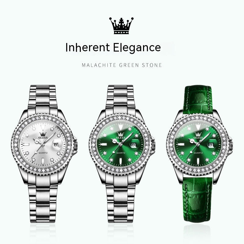 Diamond Quartz Stainless Steel Watch