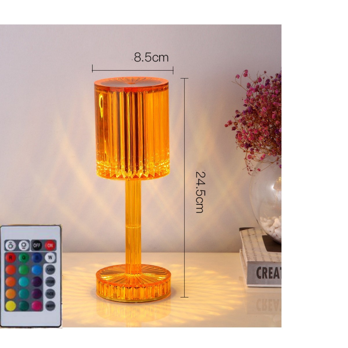 Crystal Diamond Table Lamp — Romantic LED Nightlight