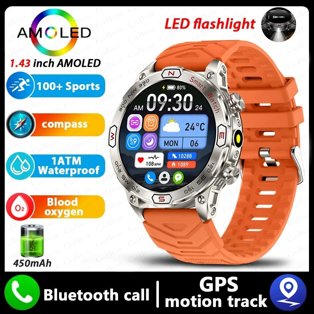 HD AMOLED Bluetooth Smartwatch