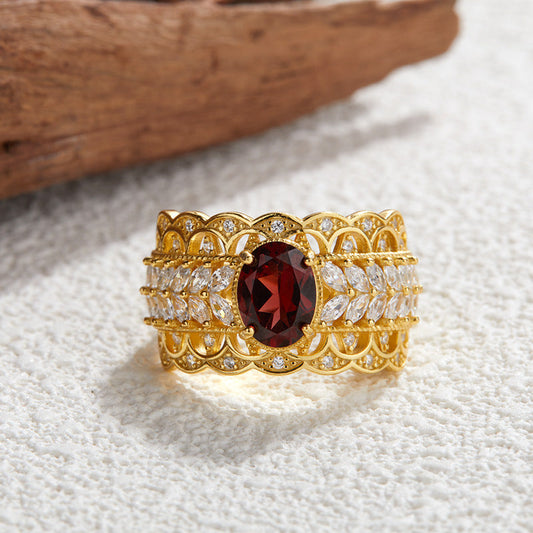 S925 Vintage Pomegranate Ring