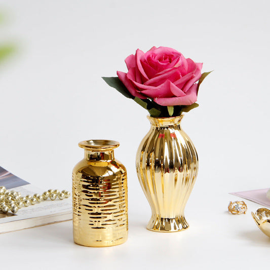 Elegant Gold Embossed Vase