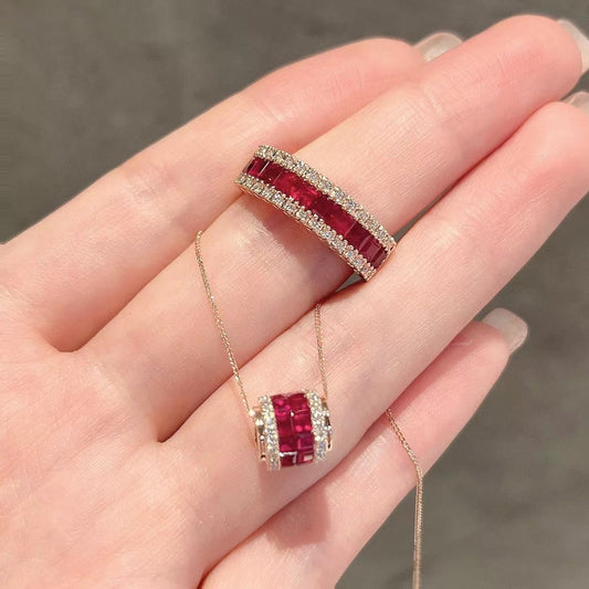 Women’s Fashion Red S925 Silver jewelry