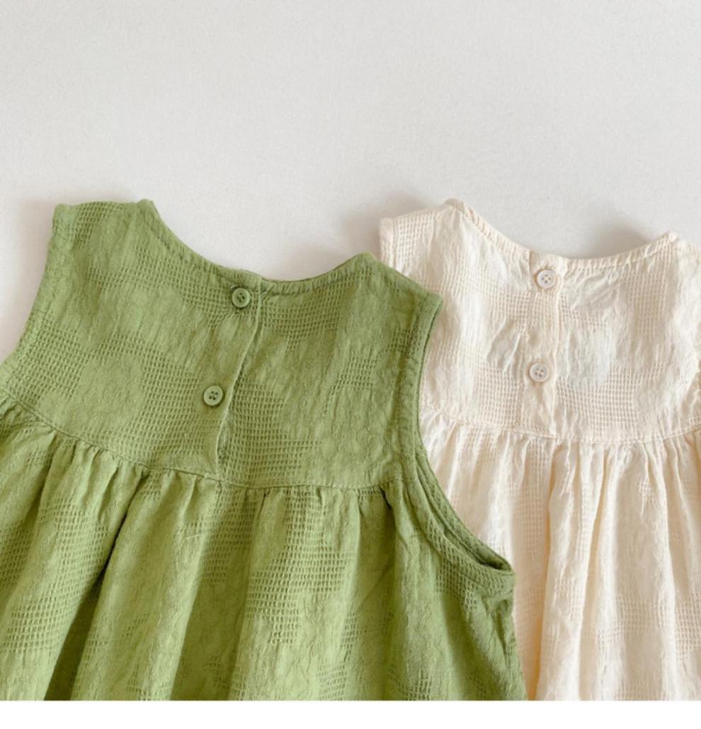 Girls' Sleeveless Embroidered Princess Dress
