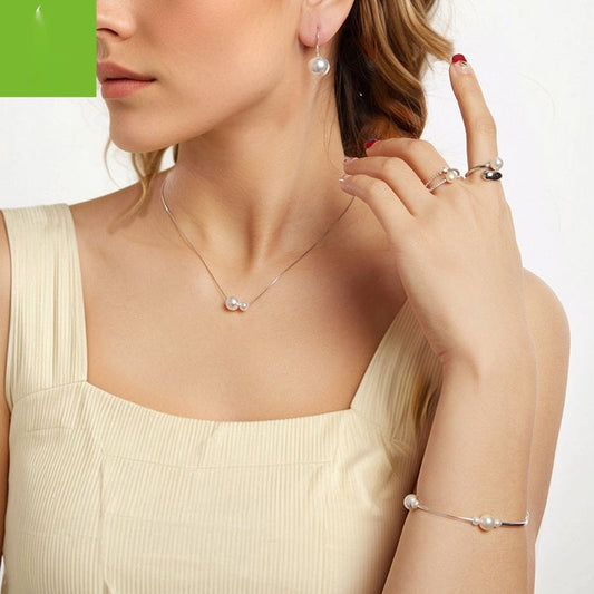 S925 Silver Shell Pearl Bracelet