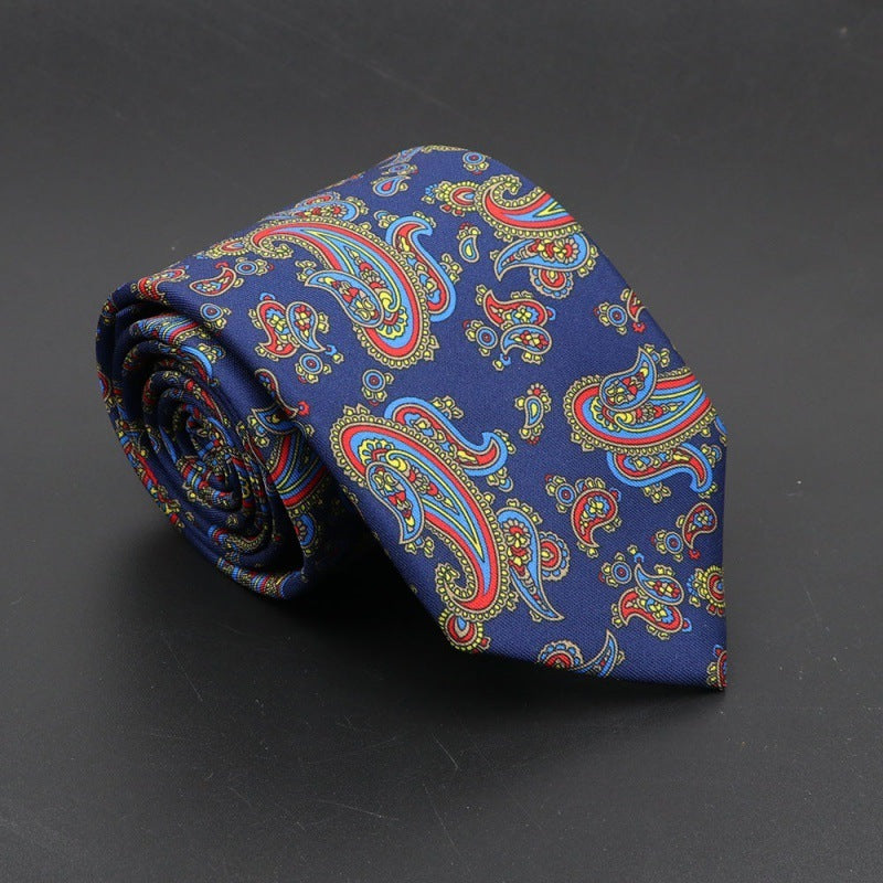 Super Soft Bohemian Silk Tie Men’s Fashion 75mm Necktie