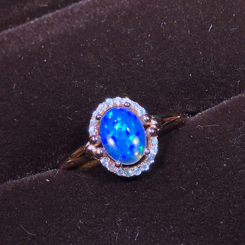 S925 Ladies Fashion Opal Ring