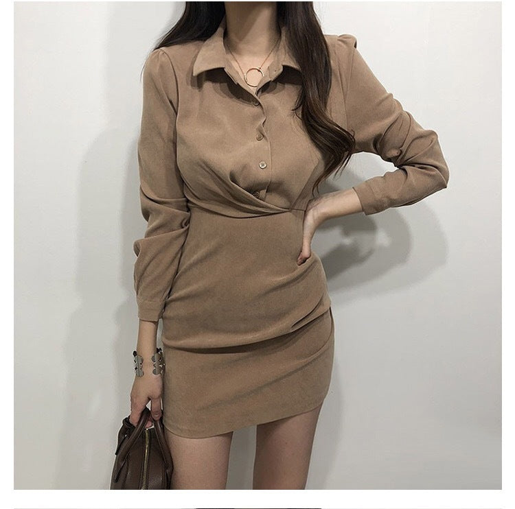 Retro Slim Waist Dress