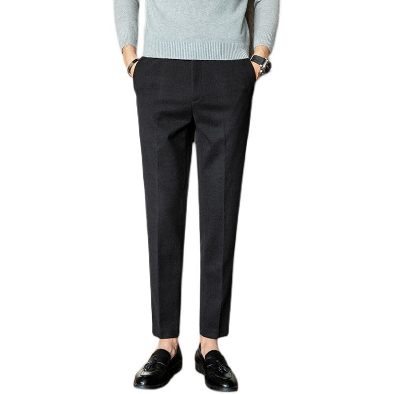 Slim-fit Thick Wool Autumn Winter Pants