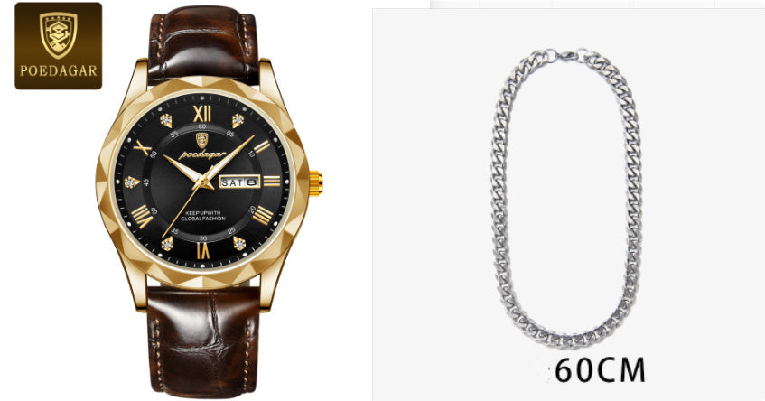 Men's Luxury Leather Quartz Watch