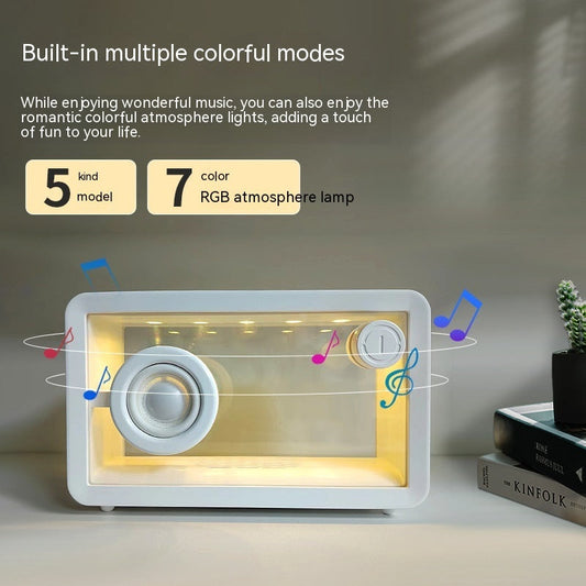 New Colorful Creative Transparent Glass Bluetooth Speaker