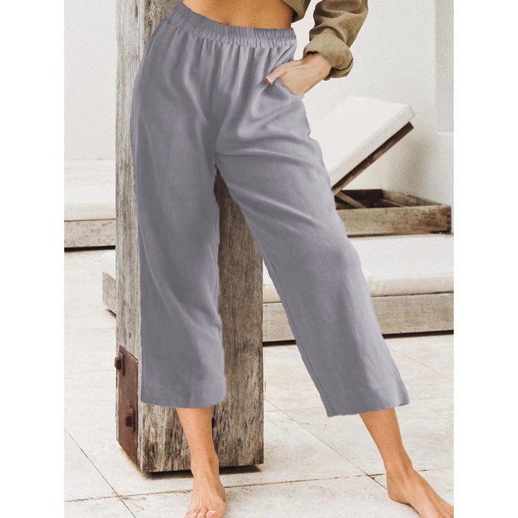 Women's Elegant Cropped Trousers