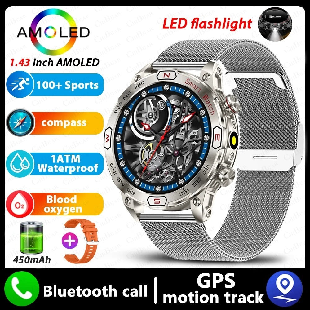 HD AMOLED Bluetooth Smartwatch