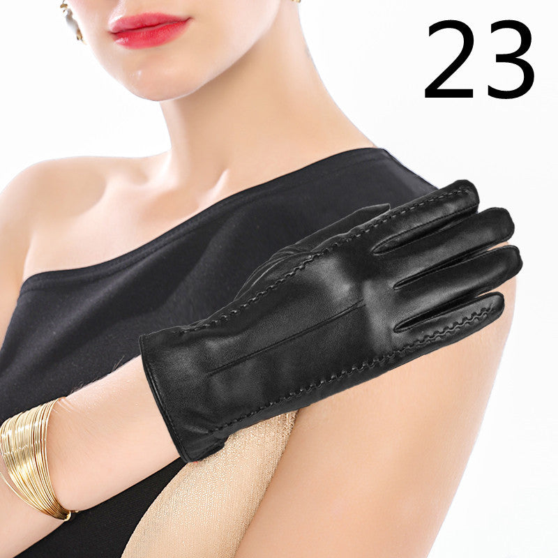 Men's Winter Riding Thick Velvet Windproof Leather Gloves