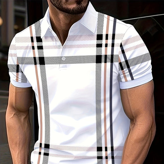 3D Printed Lapel Short Sleeve Pullover