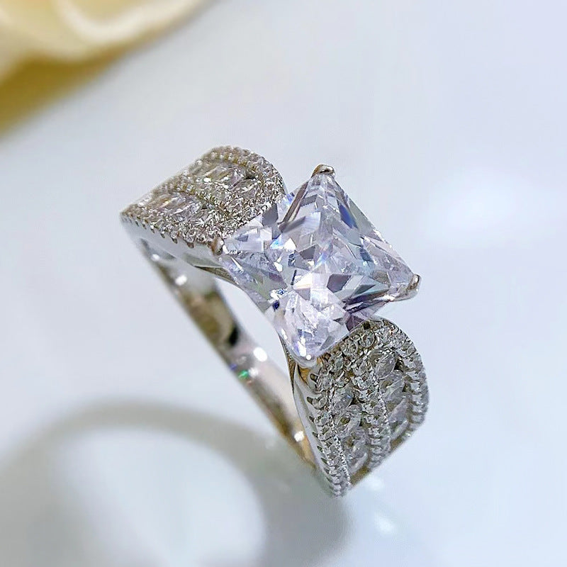 S925 Silver Zircon Wedding Ring