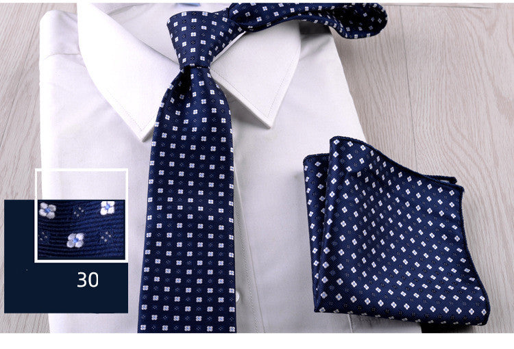 Business Formal Wear Tie and Pocket Square Set
