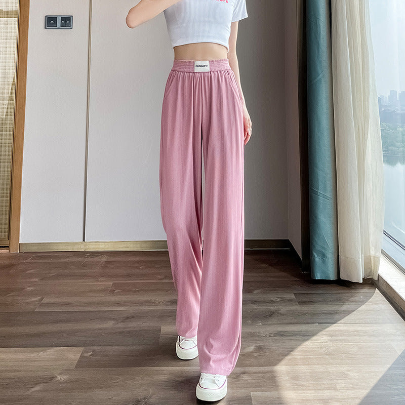 Women's Silk Wide-Leg Pants