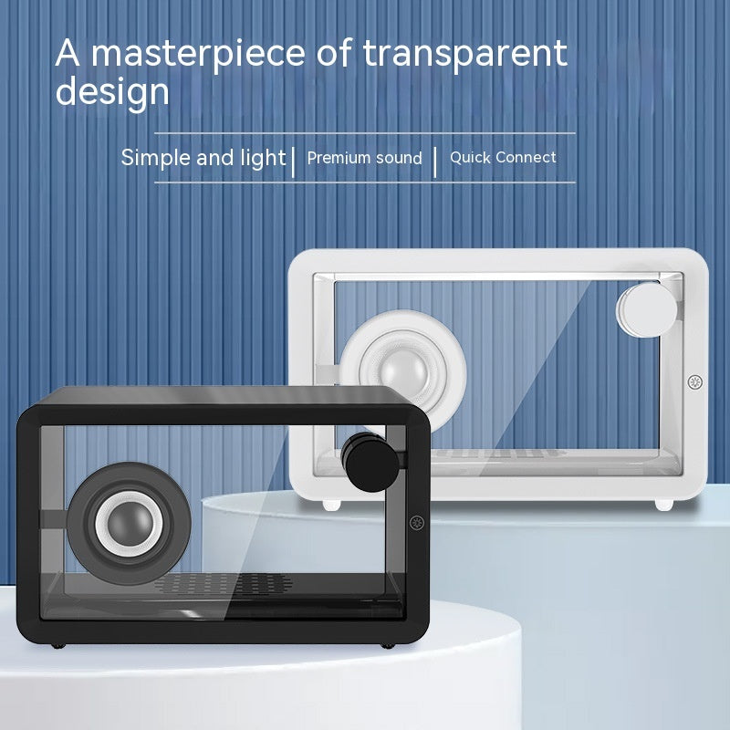 New Colorful Creative Transparent Glass Bluetooth Speaker