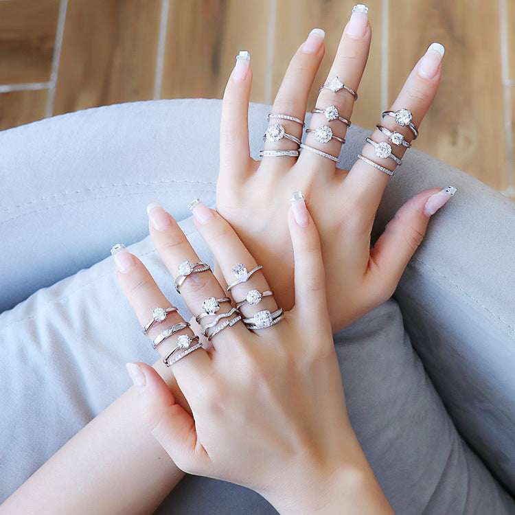 Couple S925 Diamond Ring