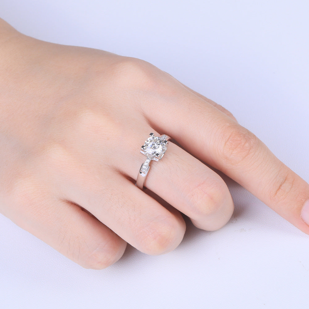 S925 Silver Women’s Classic Diamond Ring