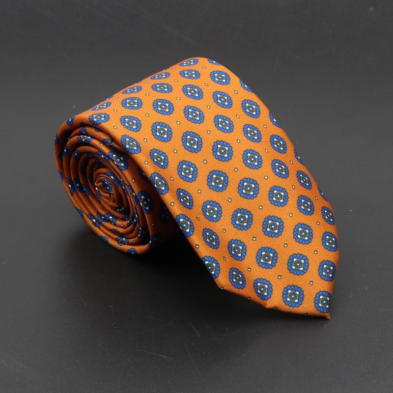 Super Soft Bohemian Silk Tie Men’s Fashion 75mm Necktie
