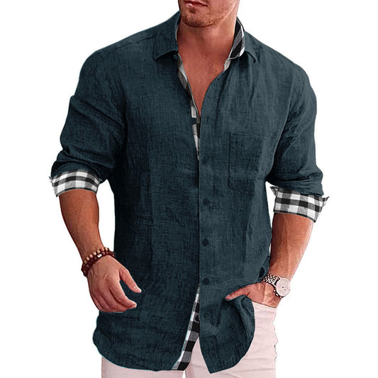 Men's Summer Solid Short Sleeve Shirt