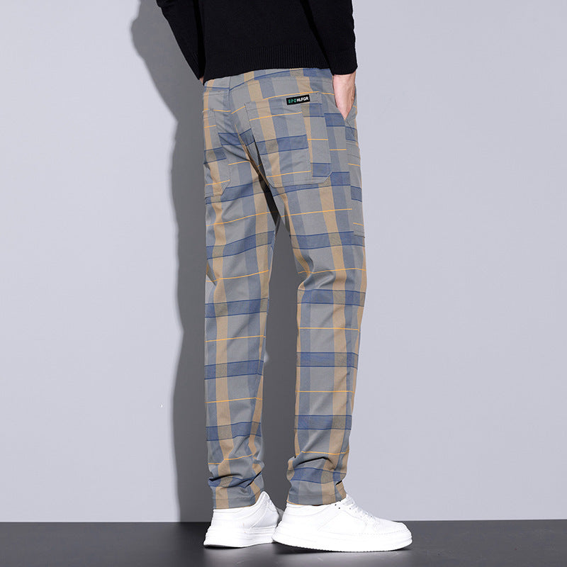 Men's Plaid All-match Pants