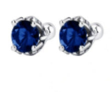 S925 Silver Emerald Zircon Stud Earrings