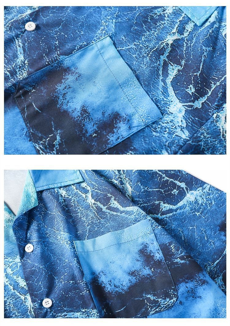 Men's Hawaii Beach Loose Summer Flower Shirt