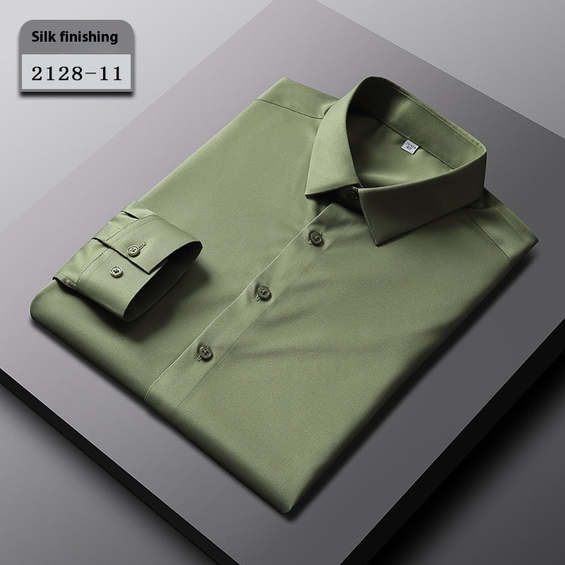 Men’s Elastic Silk Breathable Shirt