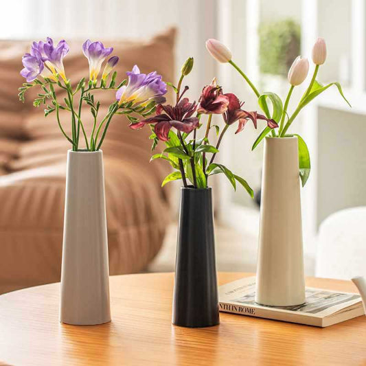 Narrow-Mouth Tulip Ceramic Vase