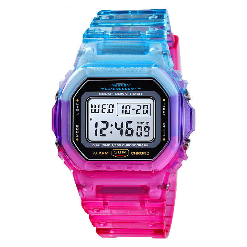 Transparent Strap Sports Watch Female