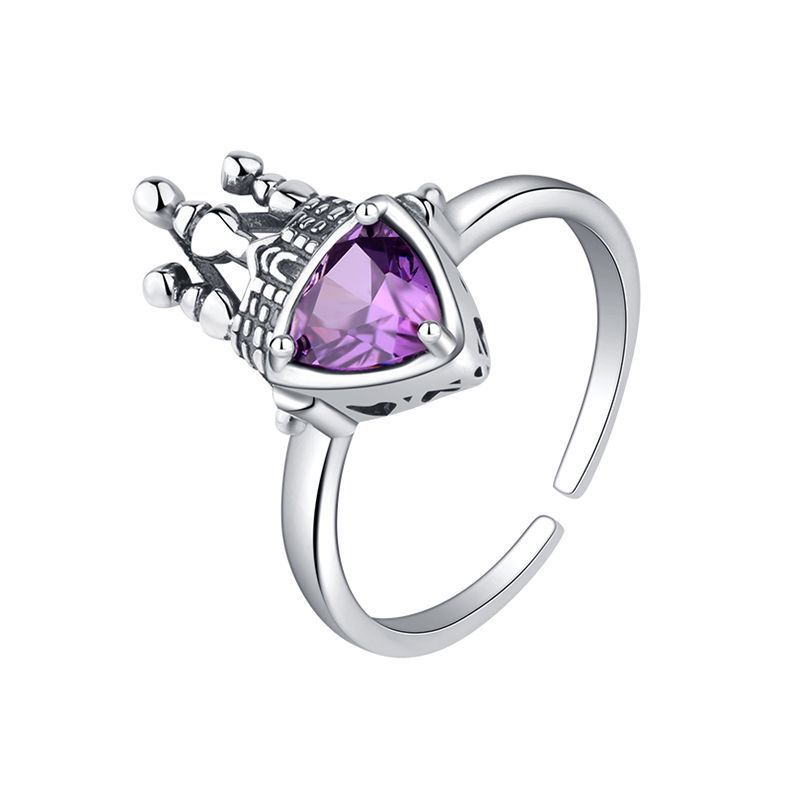 S925 Sterling Silver Castle Ring